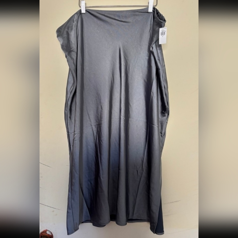 Old Navy Elegant Gray Satin Skirt